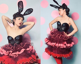 New York Couture Limited Edition Purrfect Rhinestone KITTY Bustier PARTY Dress