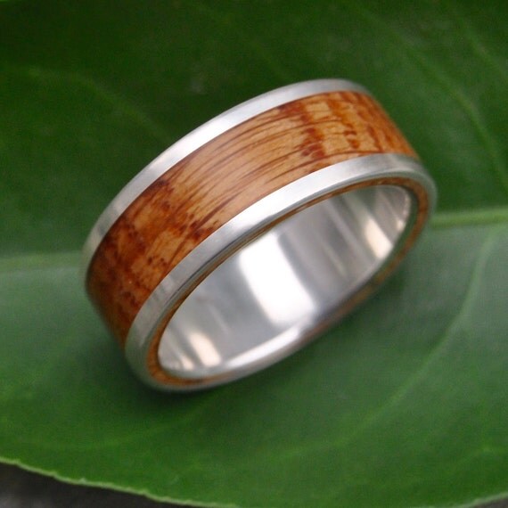 Lados Bourbon Barrel Wood Ring reclaimed white oak bourbon