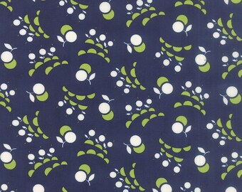 Vintage Picnic - Smitten in Navy Blue: sku 55127-16 cotton quilting fabric by Bonnie and Camille for Moda Fabrics - 1 yard