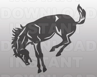 Bronco SVG File,Country Western Rodeo SVG -Vector Art for Commercial & Personal Use,Download SVG Cut File for Silhouette and Cricut Cutter