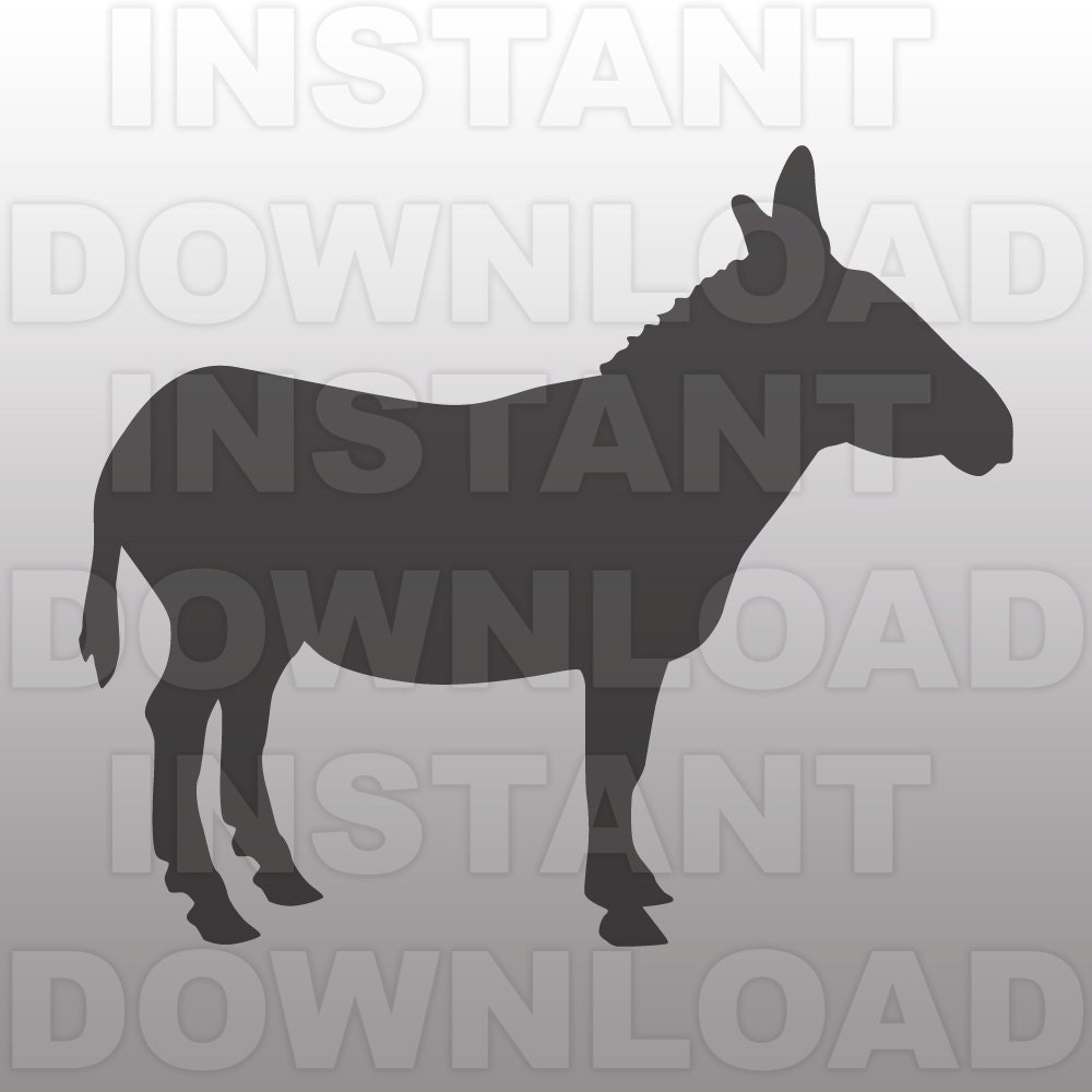 Donkey SVG FileDemocrat SVG File-Cutting Template-Vector Clip