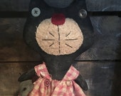 ChristmasinJuly Sale Primitive Cat Katie and Mouse Ready to ship