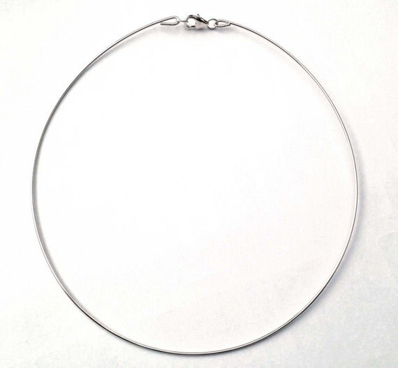 solid 925 bright sterling silver hoop necklace wire necklace solid 925 bright sterling silver hoop necklace wire necklace