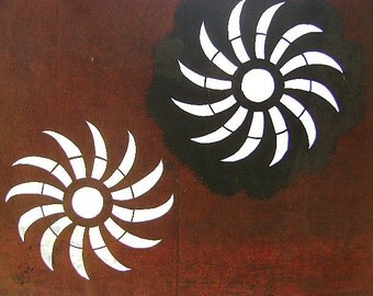 Japanese Kimono Stencil - Katagami - Vintage Stencil - Japanese Stencil - Large Stencil - Vintage Japanese Stencil - Flowers