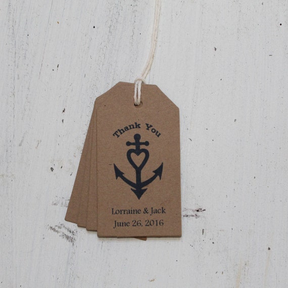 Wedding Favor Tags Nautical Tags Personalized by GreenRidgeDesigns