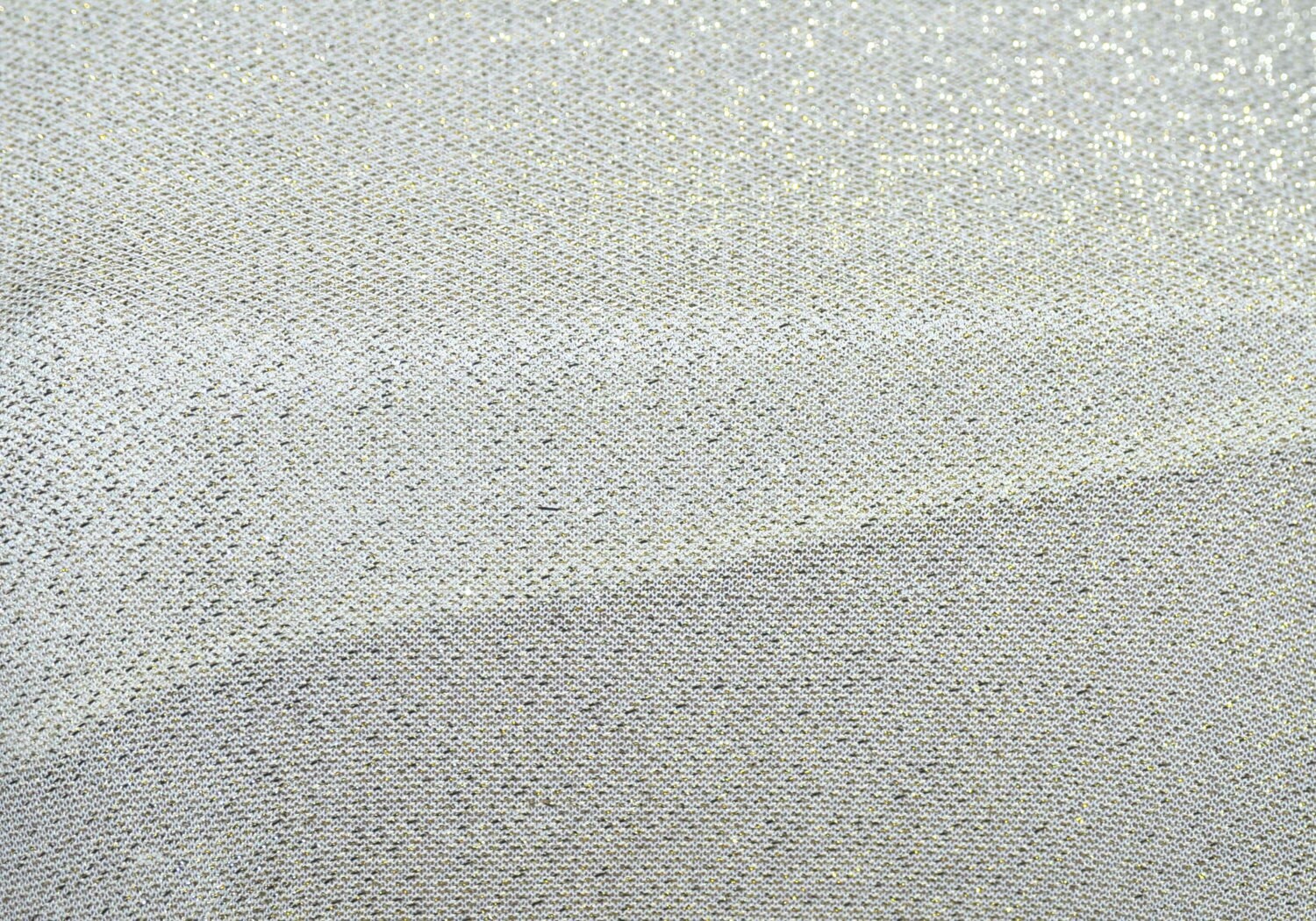 Metallic American Knit Fabric Ivory/Gold stretch by missnancy48