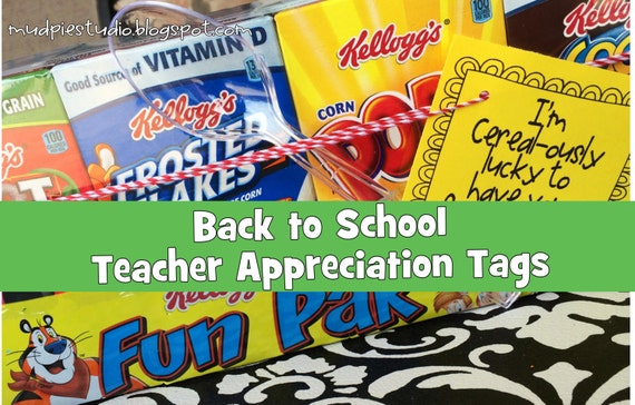 Back To School Teacher Appreciation Cereal Label Digital