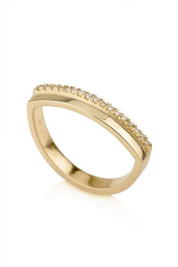 Penelope Ring minimalistic pave diamonds ringmulti stone