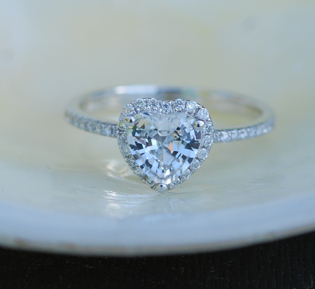 white sapphire engagement rings