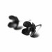 Flower Stud Earrings, Flower Earrings, Flower Posts, Black Flowers, Bride and Bridesmaid, Nature Jewelry, Woodland Earrings, Wedding