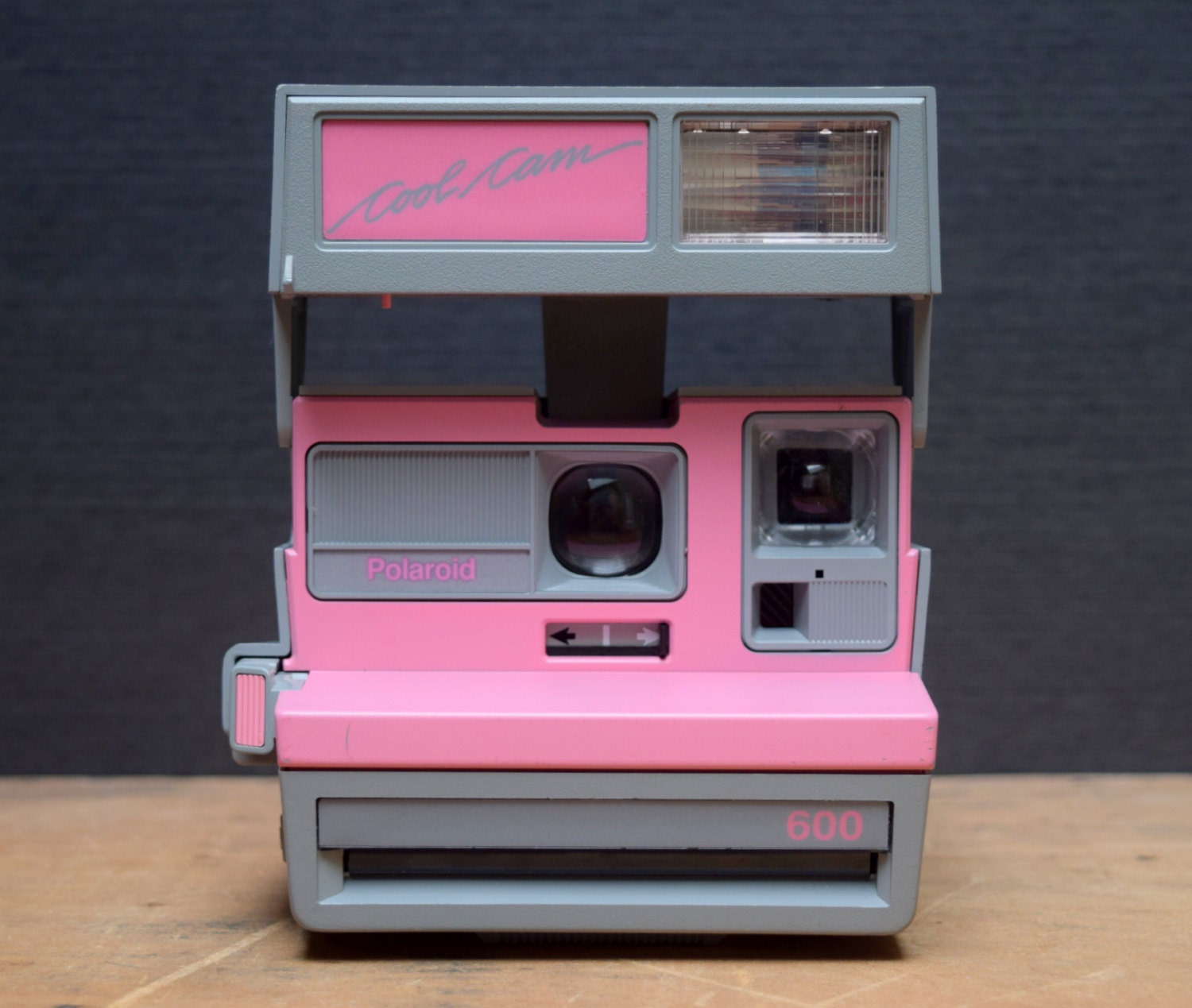 Polaroid Cool Cam Pink and Grey 1980s Instant Camera With