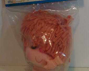Vintage 80s Westrim Crafts Yarn Hair Strawberry Doll 3 3/4"