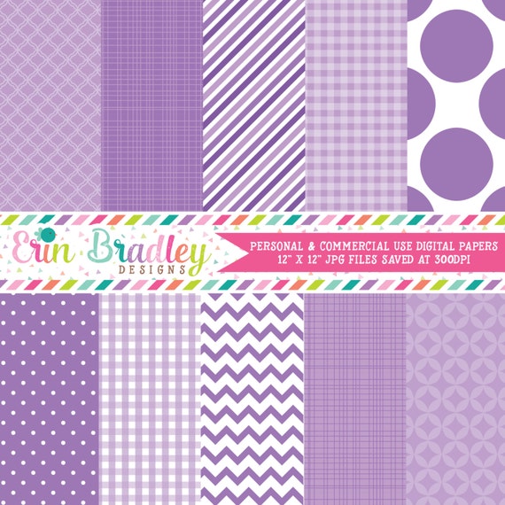 Purple Digital Paper Pack Personal & Commercial Use Scrapbooking Papers Instant Download Il_570xn