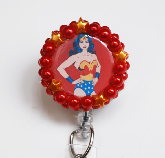 Wonder Woman Girl Power Id Badge Reel Retractable Id Badge