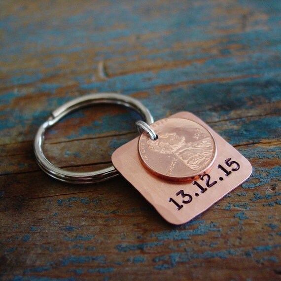 7th Anniversary GiftPenny KeychainLucky Penny