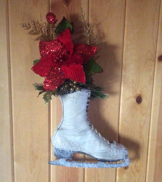Christmas Ice Skate Wall or Door Arrangement