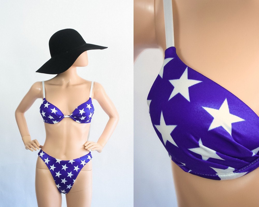 Vintage american flag bikini