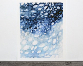 Fine Art Giclée Print - River - Water - Underwater - Abstract Art - Watercolor - Blue
