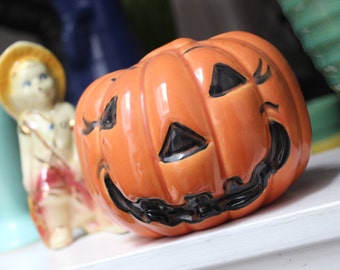 Haeger Pottery Pumpkin Jack O' Lantern USA VINTAGE by Plantdreaming
