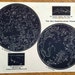 1942 VINTAGE CONSTELLATION MAP lithograph original vintage star chart celestial astronomy print - northern southern hemisphere