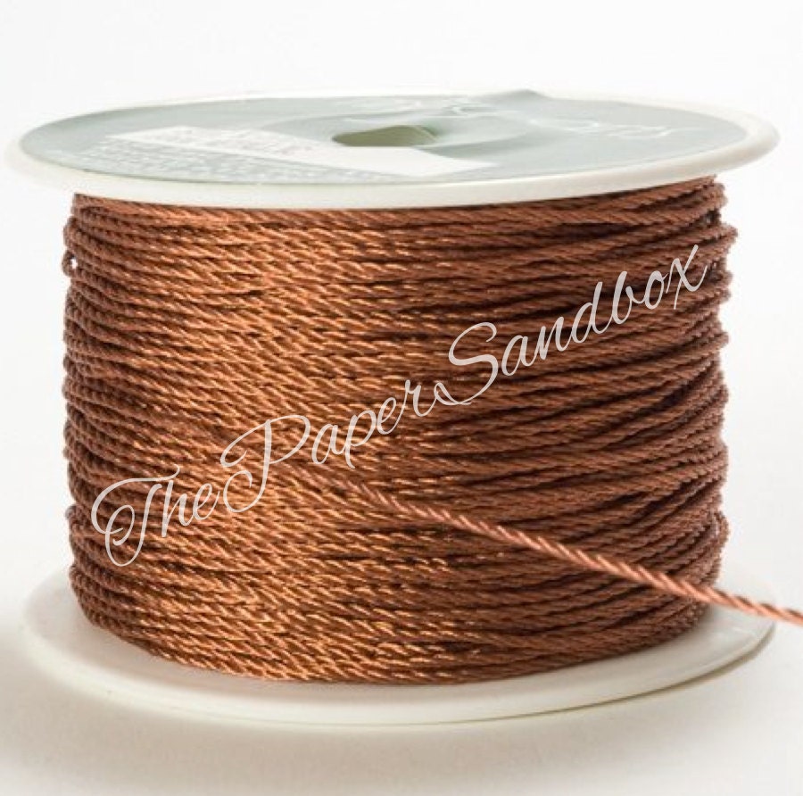 Copper Cord/Rose Gold Cord Twine 1mm wide Metallic Twine