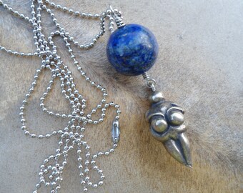 Lapis Lazuli Earth Mother Fertility Goddess Maternity Gaia Venus of Willendorf Midwife Gift Doula Gift New Mom Blessingway Gift Pregnancy