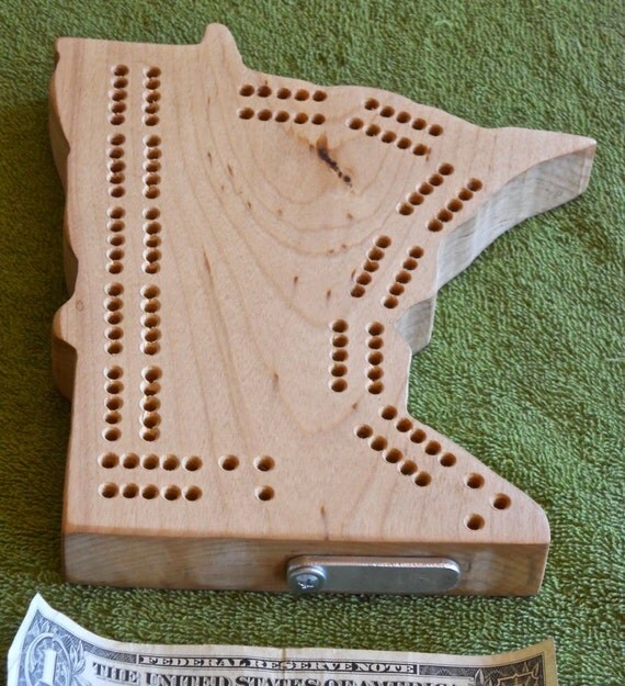 Minnesota Cribbage Board by NiftyGaloot on Etsy
