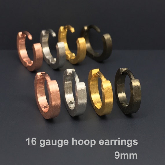16 gauge hoop earrings 16 gauge cartilage earrings men's