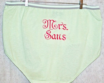 Granny Panties, Embroidered Brides, Big Gag Gift, Mrs. Bridal Shower Gift, Wedding Night, Monogram Panties, Ready To Ship AGFT TODAY,051