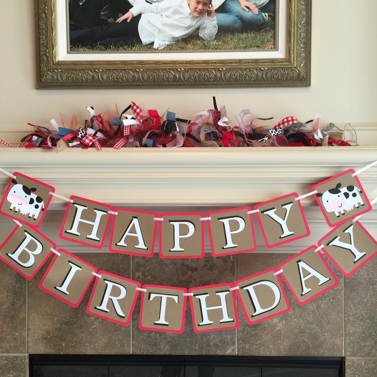Country Barnyard Birthday Banner Farm Birthday Party Farm