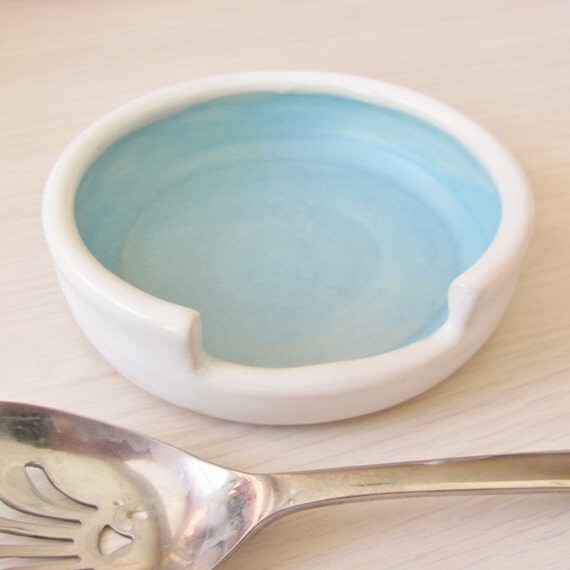 Spoon Rest Spoon Holder Kitchen Dish Ceramic Pottery Kitchen