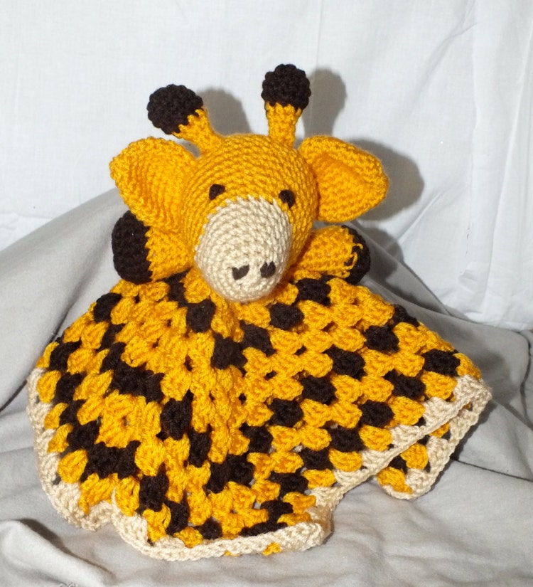 Baby Girl Giraffe Lovey Blanket Crochet Lovey By 4my4creations