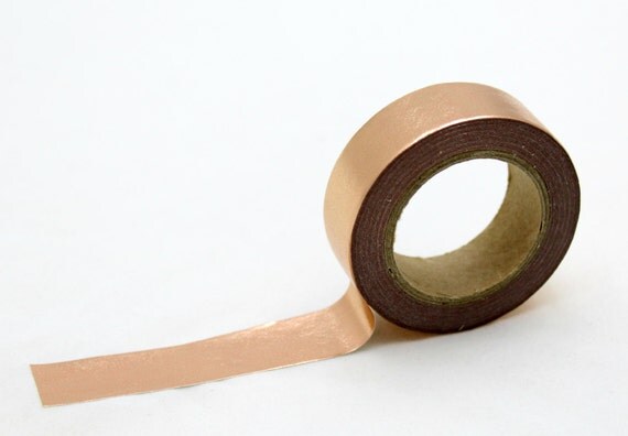 copper solid foil Washi Tape-craft by LoveMyTapes on Etsy