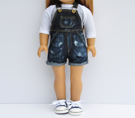 American Made Girl Doll Clothes Overalls by LoriLizGirlsandDolls