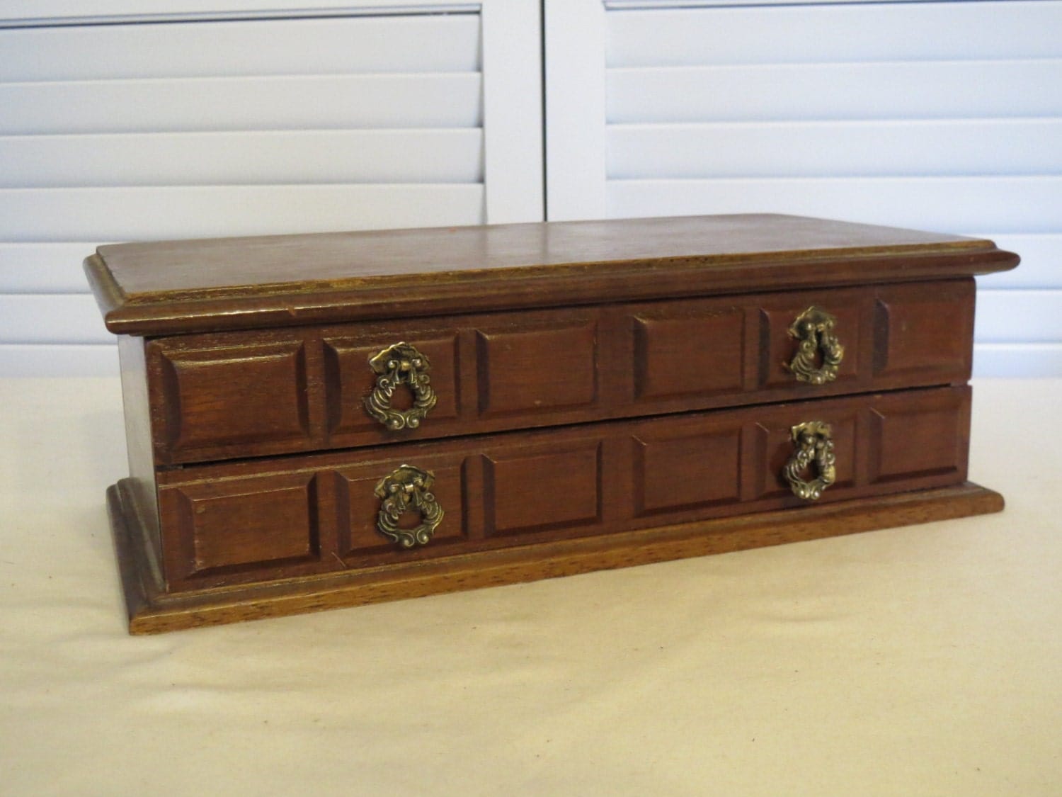 vintage Miniature Wood Chest Jewelry Box Haute Juice