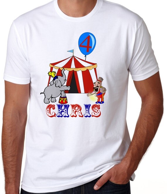 ADULT Circus Birthday Shirt Circus Shirt by CustomTeesForTots