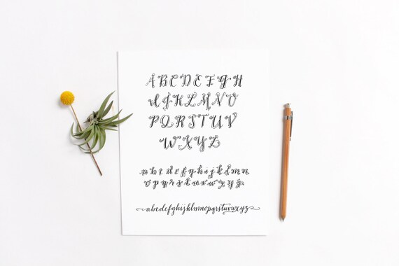 calligraphy alphabet sheet