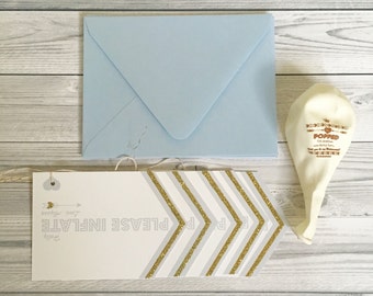 Will You Be My Bridesmaid Gift Card Gold Balloons in your choice of color