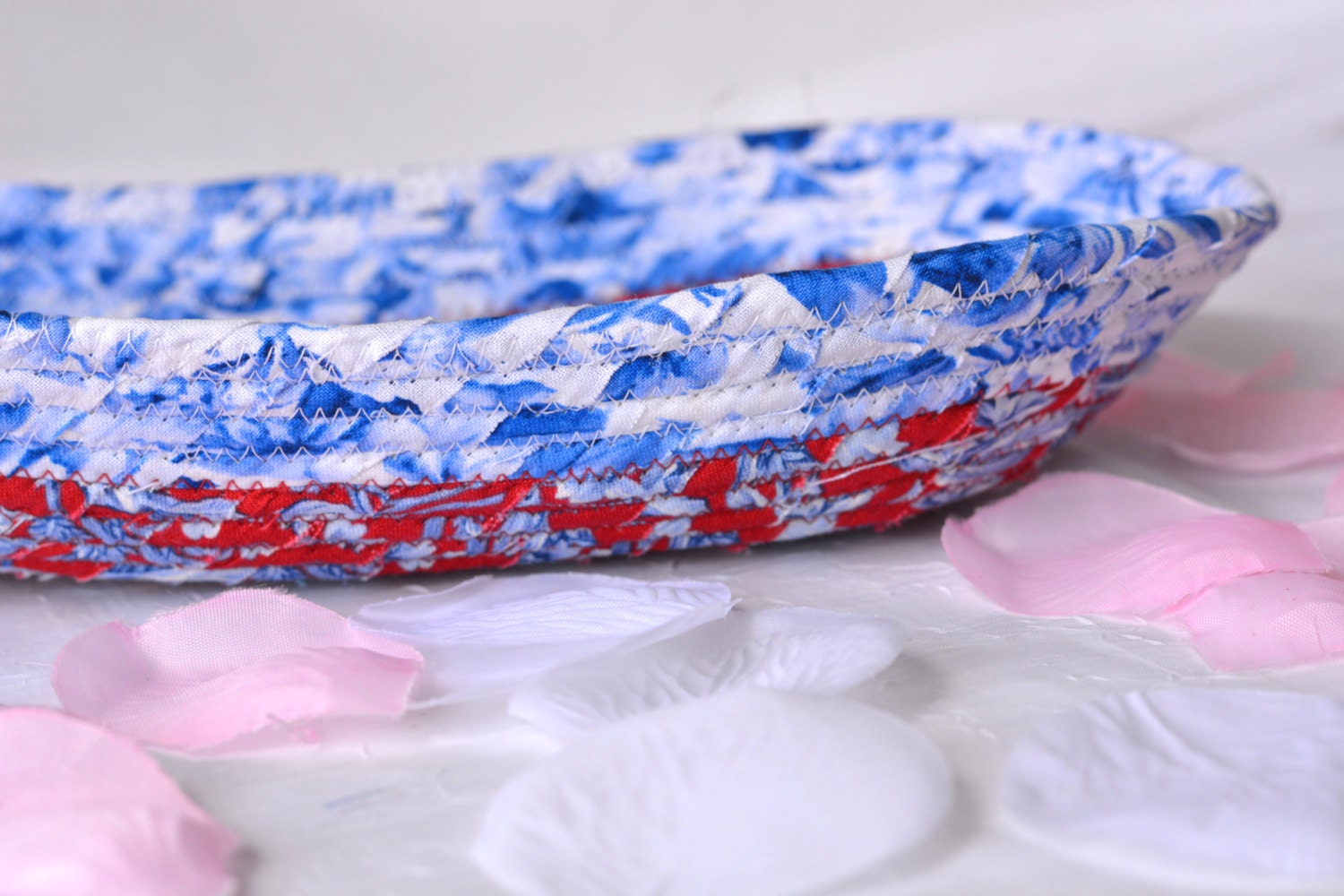 Cute Desk Accessory Basket Handmade Red Remote Control