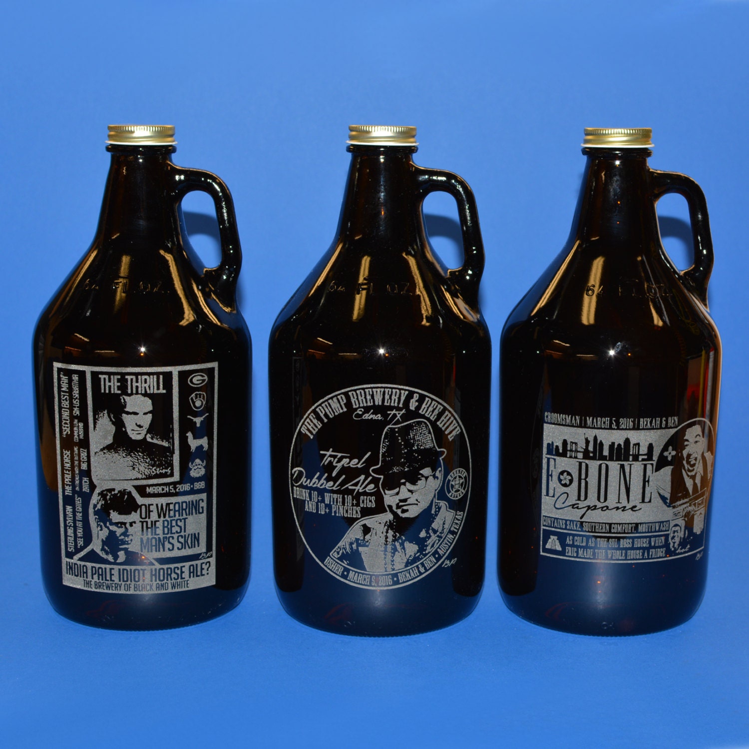 Personalized Beer Growler 64 Oz