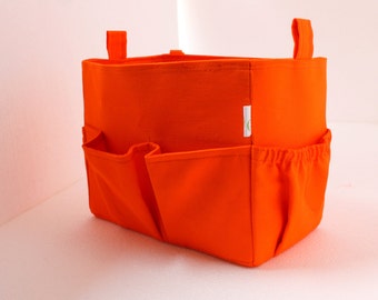 Large Bag organizer - Purse organizer insert in Orange fabric