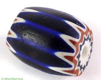 Chevron Venetian Trade Bead Six Layer Africa 101616