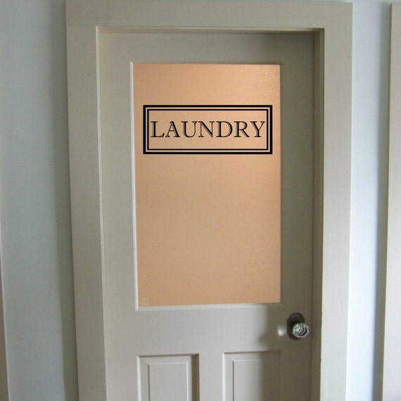 Laundry Vinyl Decal laundry room decal Laundry Door Decal