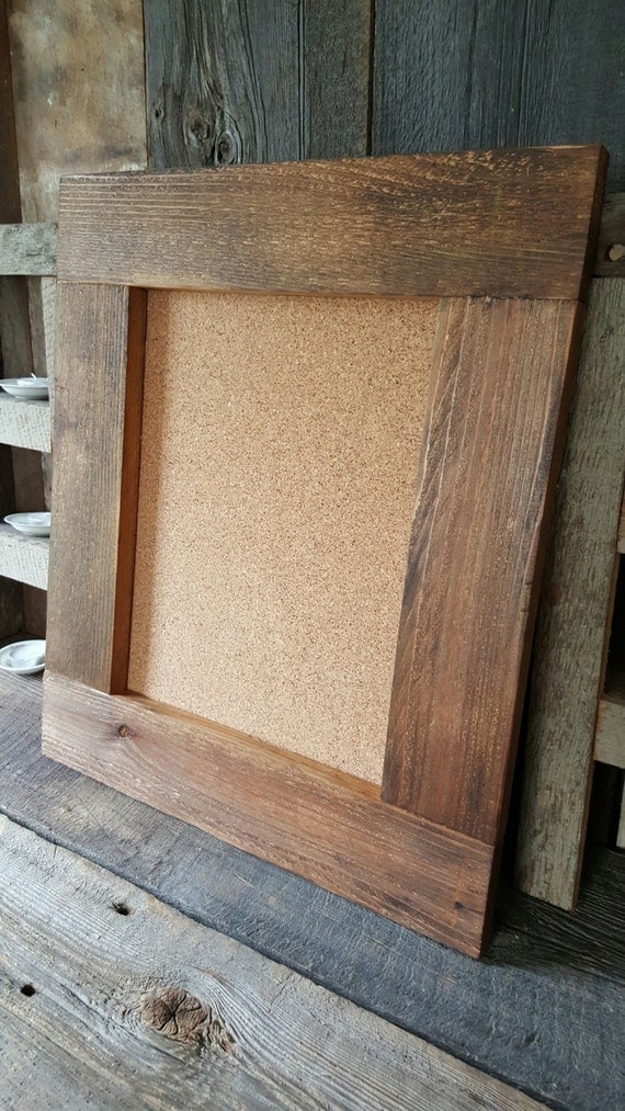 Rustic Wood Cork Board, Corkboard, Framed Corkboard, Bulletin Board