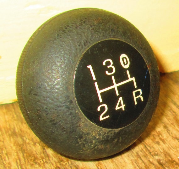 Vintage Molded Rubber Gear Shift Knob. 4 Speed Plus Drive.