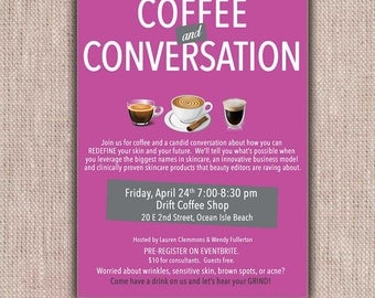Rodan + Fields Invitations Coffee & Conversation