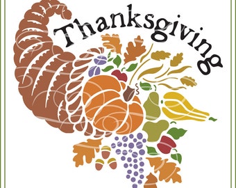 Cornucopia svg, Autumn, Thanksgiving SVG, vinyl cutting, greeting cards, SVG, iron on transfers, cricut, silhouette cutting
