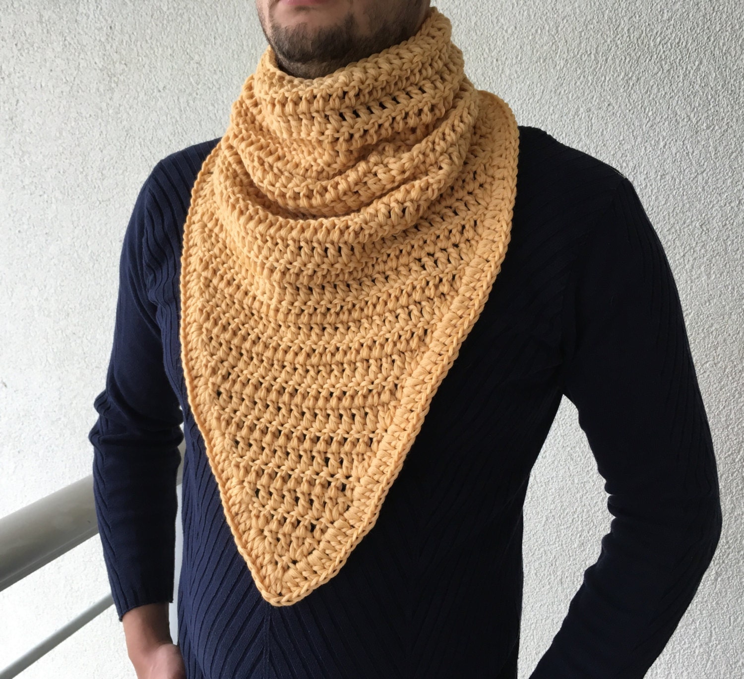 Crochet Scarf / Mens Gift / Cowl Scarf / Men by TheMailoDesign