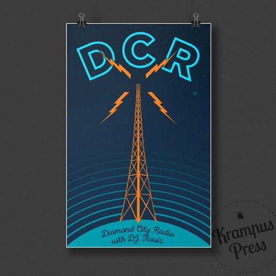 Diamond City Radio DCR // Fallout 4 Inspired Retro Minimalist