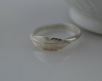 Sterling Silver Feather Ring